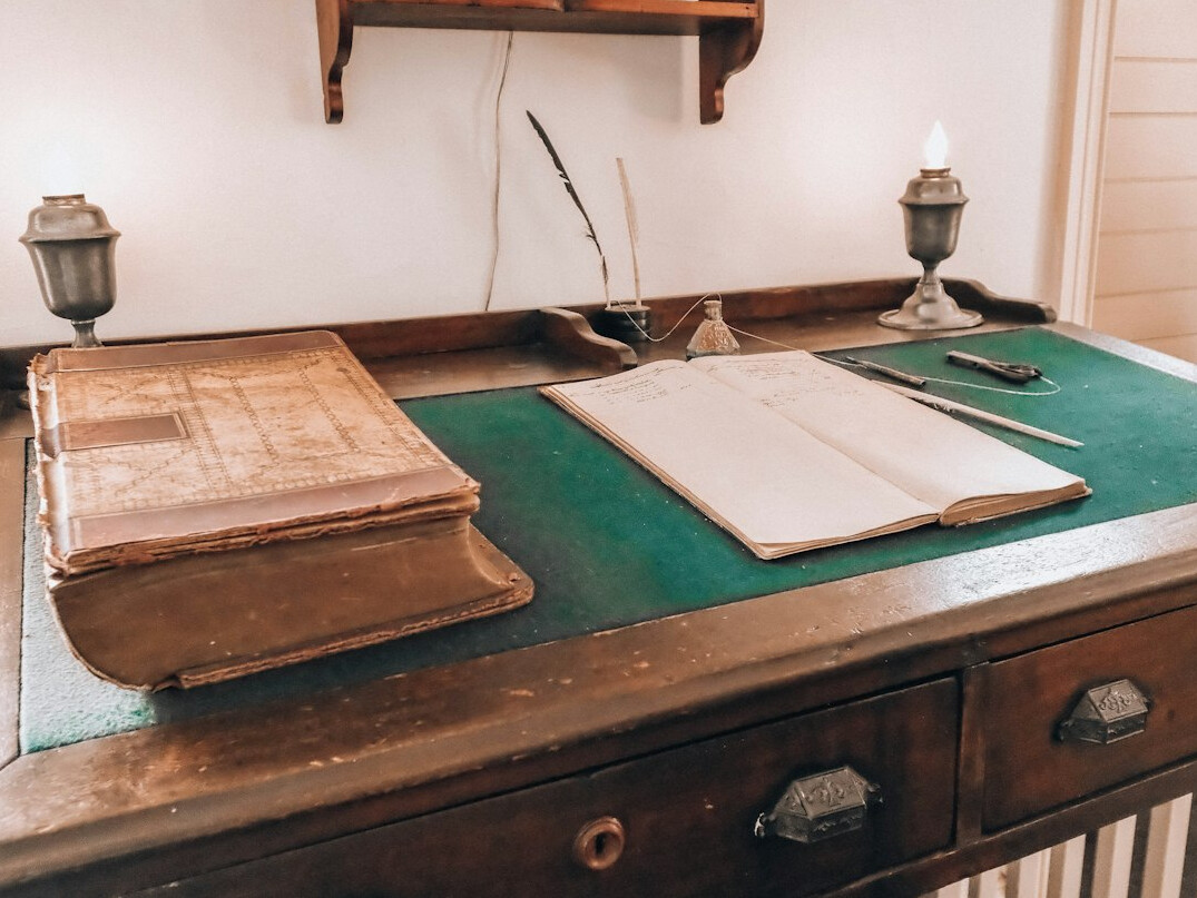 researcher studying old books